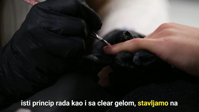 ojačanje noktiju gelom akademija besos obuka